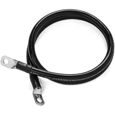 Single Black 20 ft 4/0 AWG Battery Cable with 5/16"" Ring Terminals -  SPARTAN POWER, SINGLEBLACK4/0AWG20FT56
